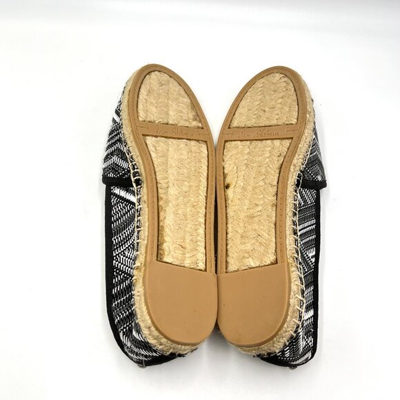 Sam Edelman Size 8 Lynn Black White Geometric Chevron Print Loafers Flats Shoes - Picture 8 of 12